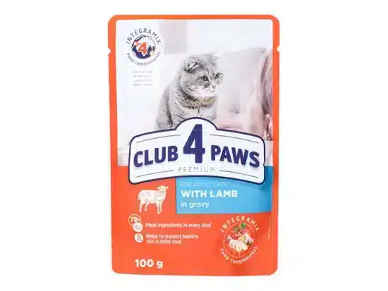 Club 4 Paws για Ενήλικες Γάτες με Αρνι σε Σαλτσα 100gr