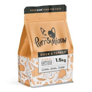 Pooch & Mutt Purr Miaow Duck Ξηρά Τροφή για Ενήλικες Γάτες με Πάπια 1.5kg
