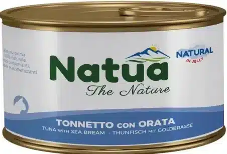 Natua Natural Υγρή Τροφή Γάτας σε Κονσέρβα με Τσιπούρα / Τόνο σε Ζελέ 85gr