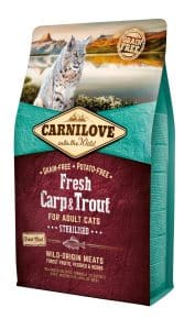Carnilove Adult Cats Ξηρά Τροφή χωρίς Σιτηρά για Ενήλικες Στειρωμένες Γάτες με Πέστροφα