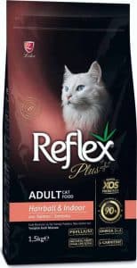 Lider Reflex Plus Adult Cat Food Hairball & Indoor Ξηρά Τροφή για Ενήλικες Γάτες με Σολομό 1.5kg