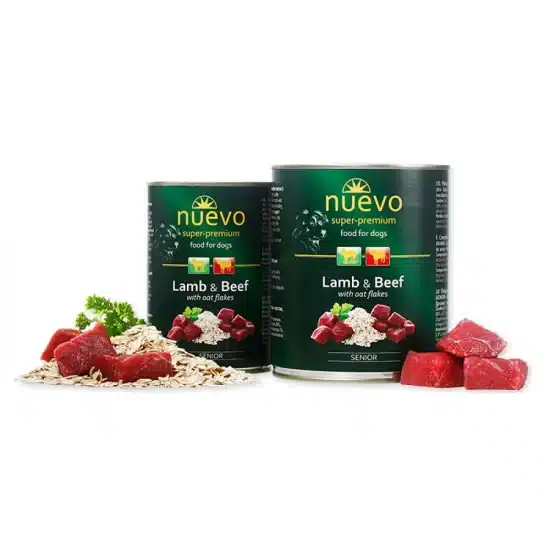 Nuevo Super Premium Υγρή Τροφή για Ηλικιωμένους Σκύλους σε Κονσέρβα με Αρνί και Βοδινό 400gr