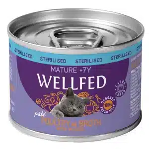 Wellfed Sterilized Mature +7Y Υγρή Τροφή για Ηλικιωμένες Γάτες σε Κονσέρβα με Πουλερικά χωρίς Σιτηρά 200gr