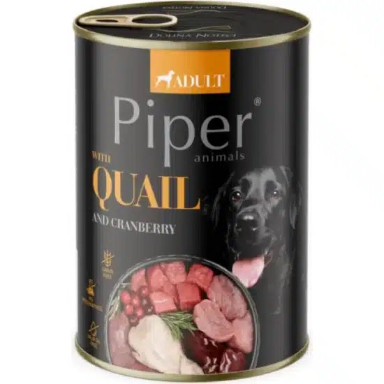 Piper Υγρή Τροφή Σκύλων σε Κονσέρβα με Ορτύκι 400gr