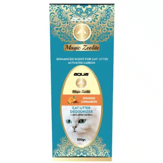 AQUA PET MAGIC ΖΕΟΛΙΘΟΣ ΓΙΑ ΤΗΝ ΑΜΜΟ ΤΗΣ ΓΑΤΑΣ ORANGE CINNAMON 500GR