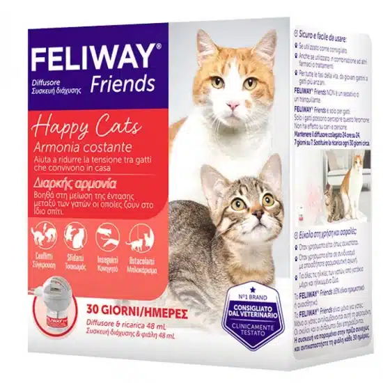 Feliway Friends Diffuser (Ηλεκτρική Συσκευή + Ανταλλακτικό) για το Στρες στις Γάτες 48ml