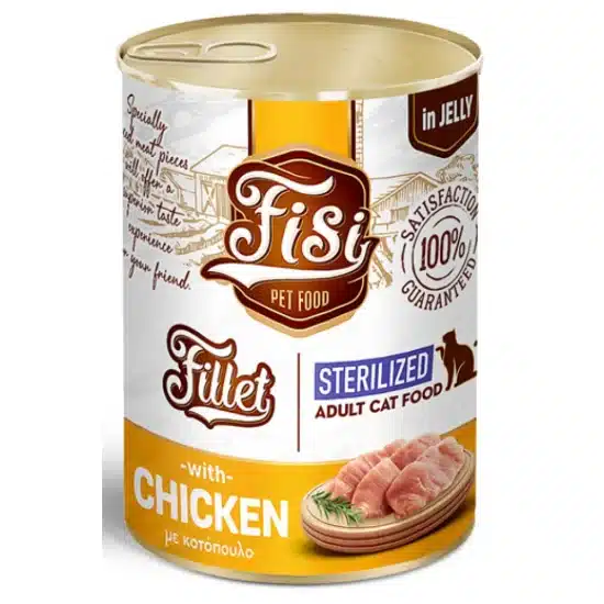 Fisi Fillet Cat Adult Κοτόπουλο σε Ζελέ Sterilized 400gr
