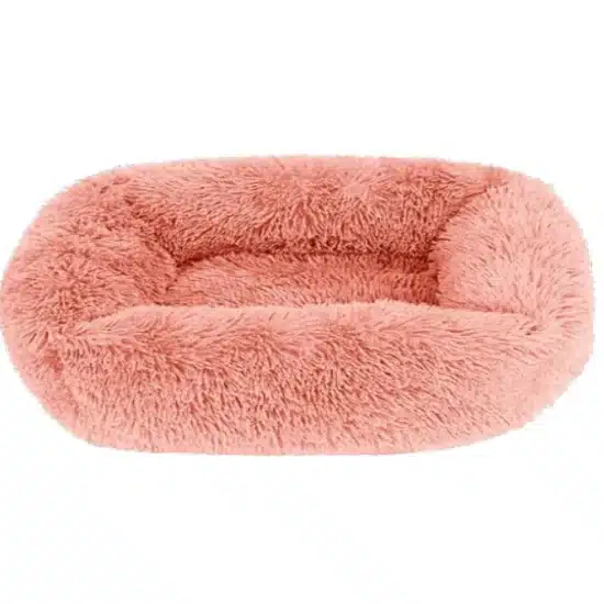 Κρεβατάκι Σκύλου και Γάτας Denik Fluffy Ανοιχτό Ροζ 65x55cm