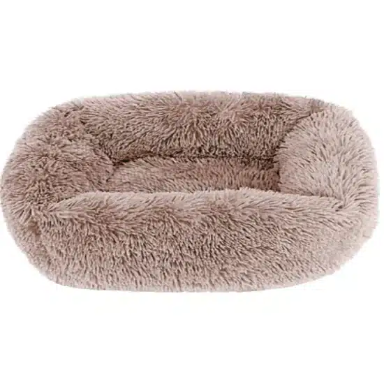 Κρεβατάκι Σκύλου και Γάτας Denik Fluffy Ανοιχτό Καφέ 65x55cm