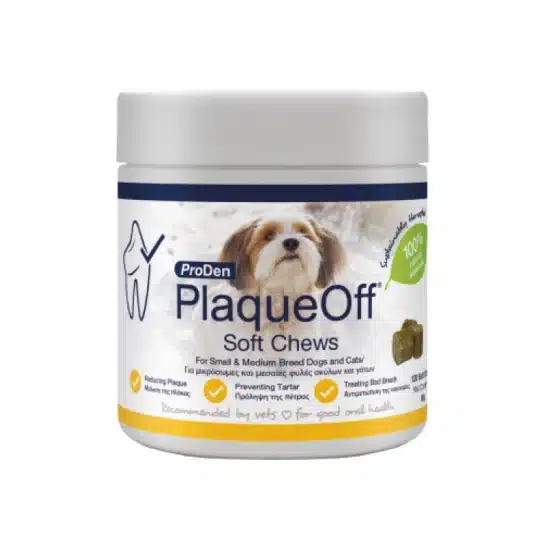 Plaqueoff Soft Chew S/M Κατά της Κακοσμίας, Πέτρας και Πλάκας για Σκύλους 90gr