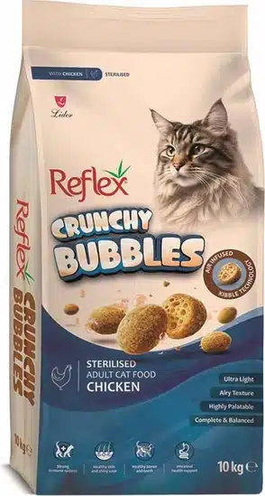 Reflex Crunchy Bubbles Adult Sterilised with Chicken 10kg